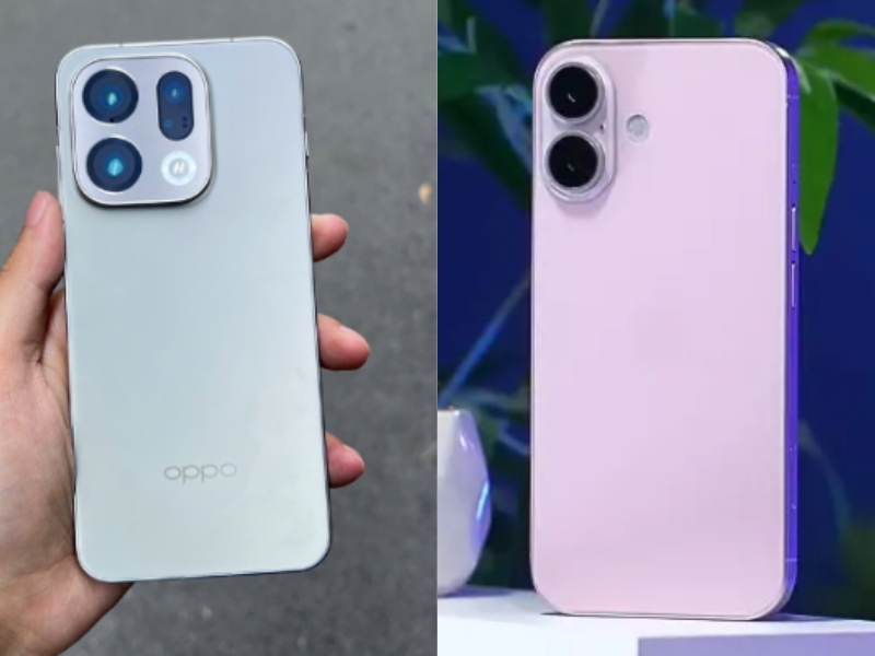 Thiết kế iPhone 16 và OPPO Find X9