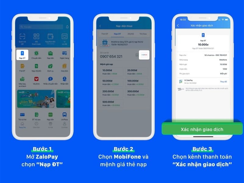 Hướng dẫn nạp tiền điện thoại Mobifone