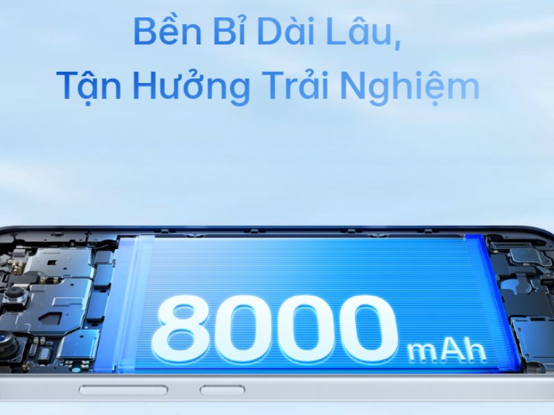 Pin OPPO A7 Pro 5G 8000mAh cho thời gian sử dụng dài