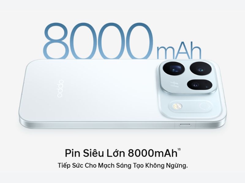 Pin lớn 8000mAh trên OPPO Find X10