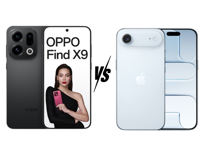 Sự khác biệt của OPPO Find X9 và iPhone Air