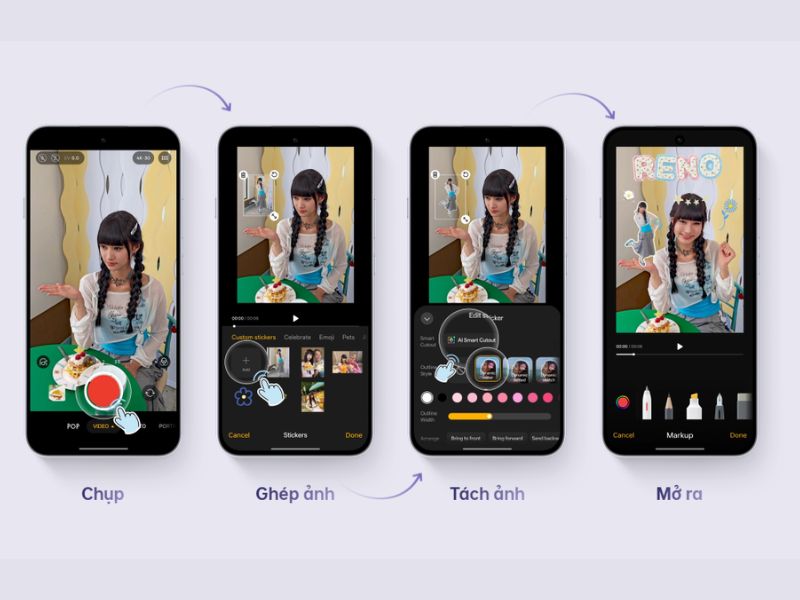 Tính năng AI trên camera OPPO Reno16 F có gì hay?