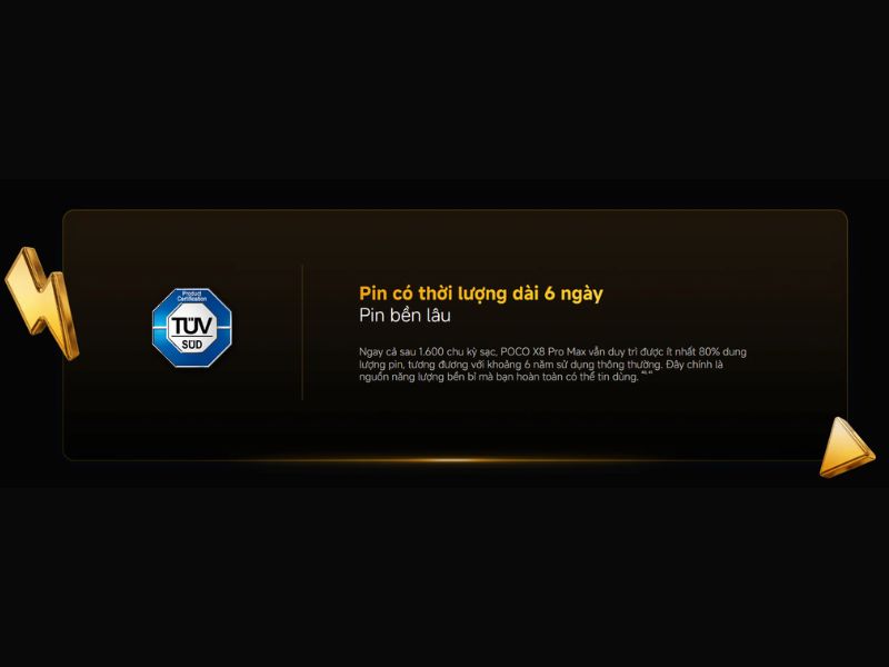 Pin dung lượng lớn trên POCO X8 Pro