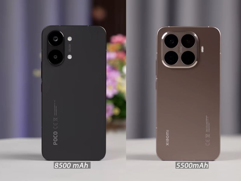 Sự khác biệt về pin trên POCO X8 Pro và Xiaomi 15T Pro