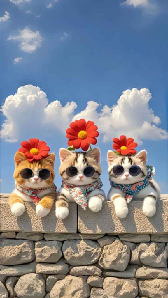 Hình nền mèo con đeo kính