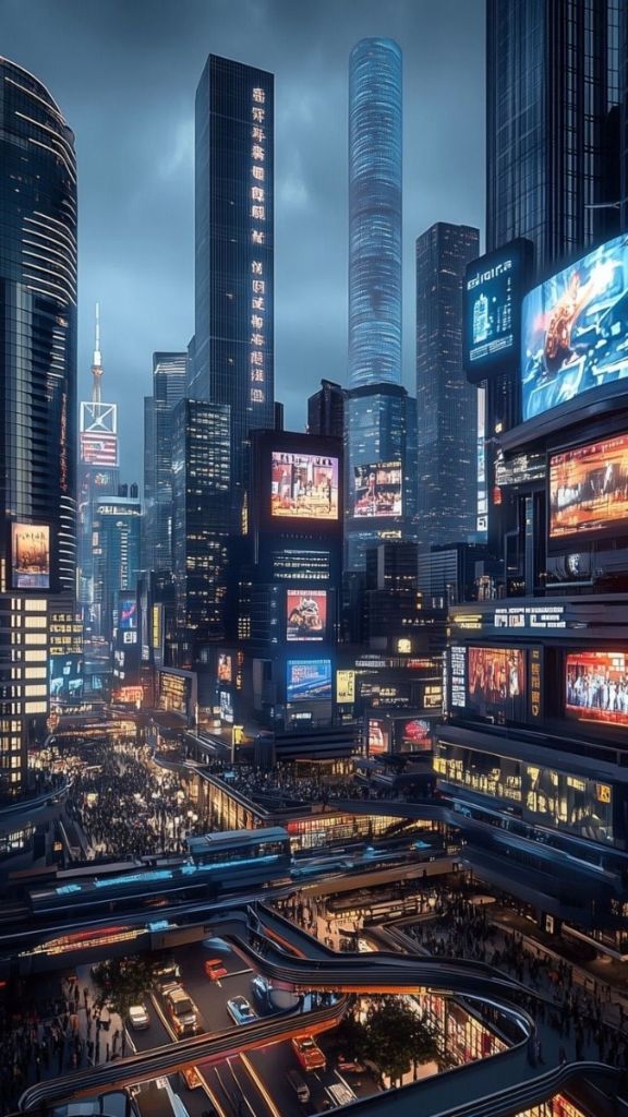 Hình nền S26 Plus thành phố hiện đại