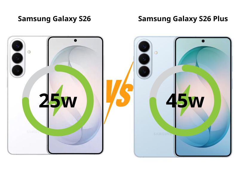So sánh về pin và sạc Galaxy S26 Plus vs Galaxy S26