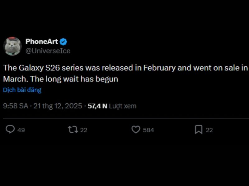 Samsung Galaxy S26 ra mắt muộn