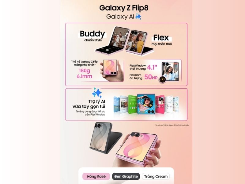 Samsung Galaxy Z Flip 8 giá bao nhiêu?