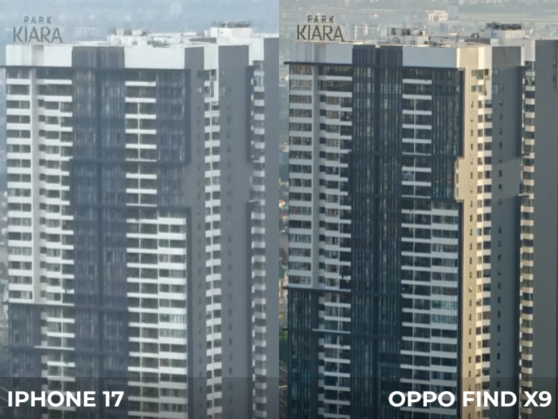 Camera OPPO Find X9 và iPhone 17