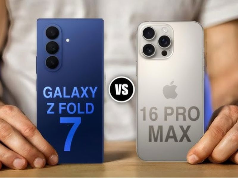 So sánh Samsung Galaxy Z Fold7 và iPhone 16 Pro Max