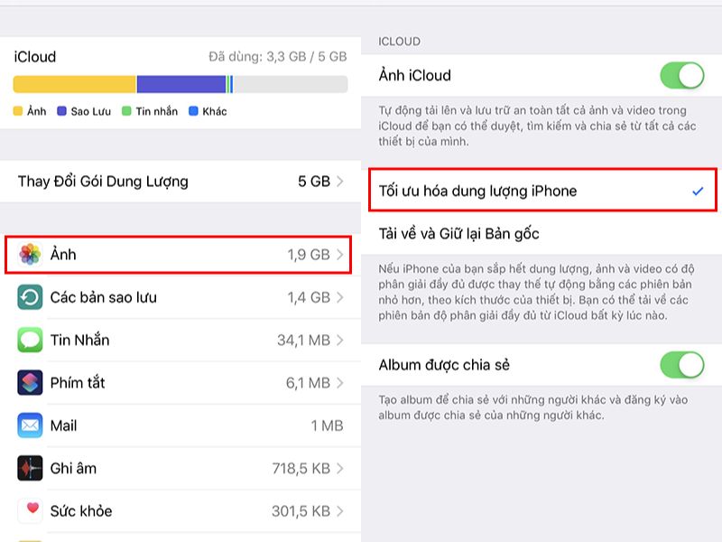 Dùng iCloud Photos