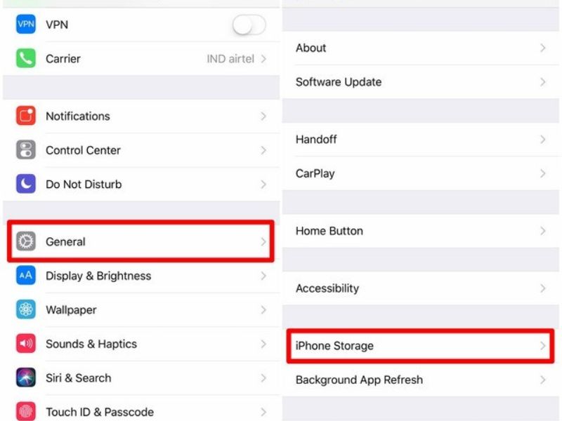 Dùng tính năng Offload App