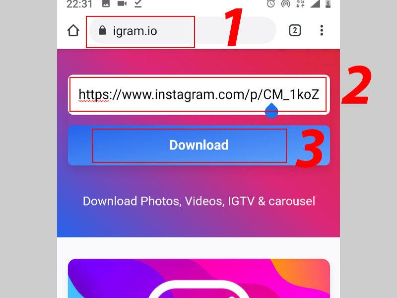 Tải ảnh về điện thoại Samsung, Xiaomi,...
