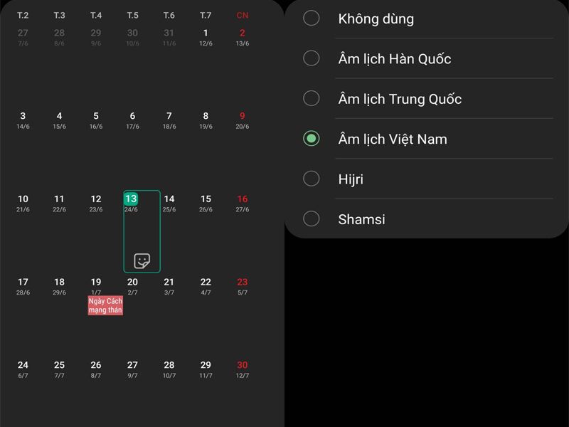 Cách tải lịch âm về điện thoại Android