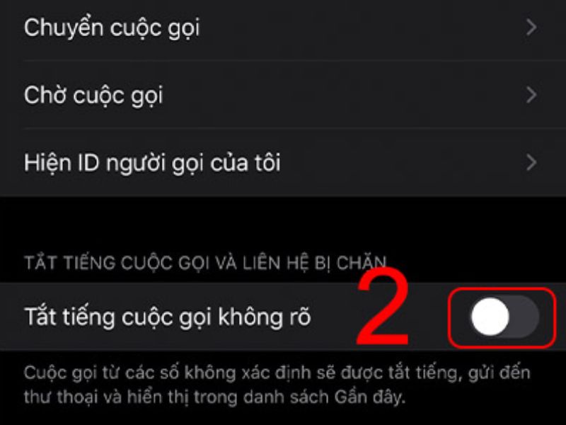 Tắt tiếng cuộc gọi từ số lạ trên iPhone