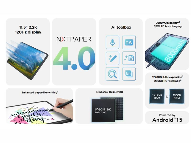 Hiệu năng mạnh mẽ trên TCL Tab NXTPaper 11 Plus