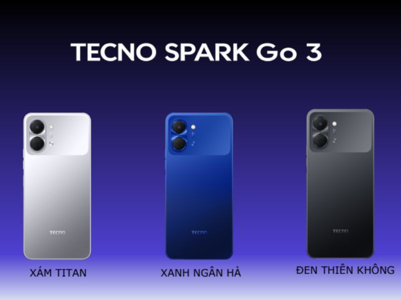 TECNO SPARK Go 3 có mấy màu – màu nào đáng chọn?