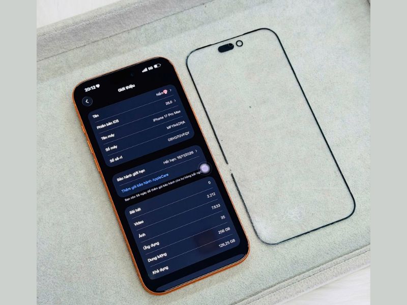 Ép kính điện thoai iPhone 17 Pro