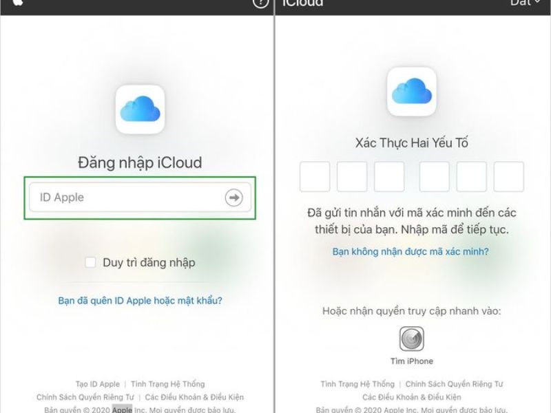 Có thể tìm Iphone qua iCloud