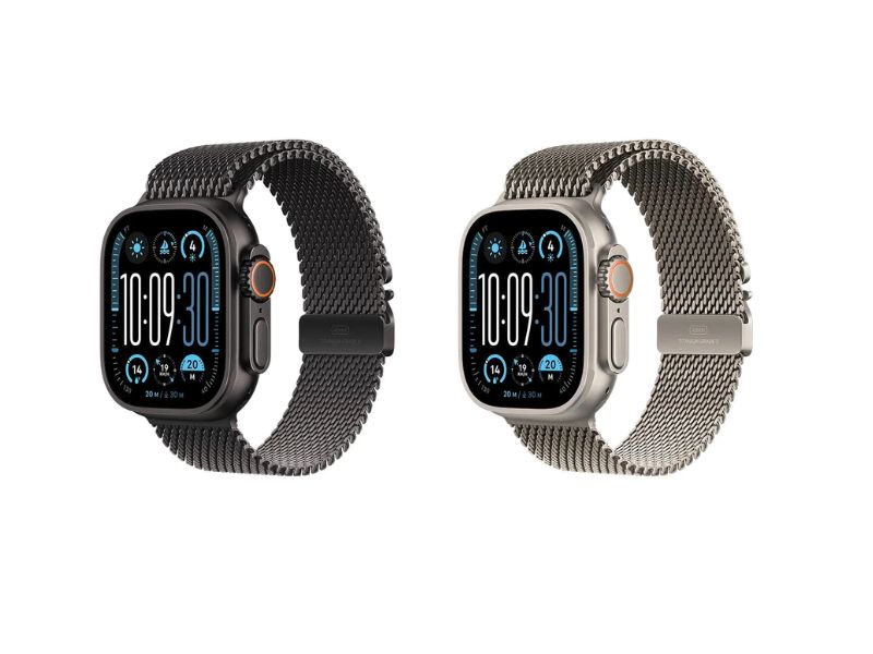 Thiết kế của Apple Watch Ultra 2 2024 Milanese Loop