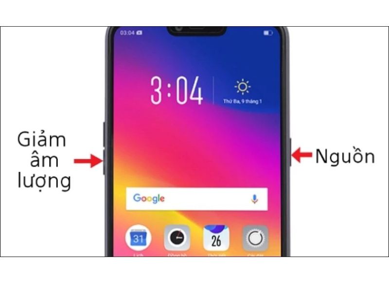mở khóa Oppo nhờ Hard Reset
