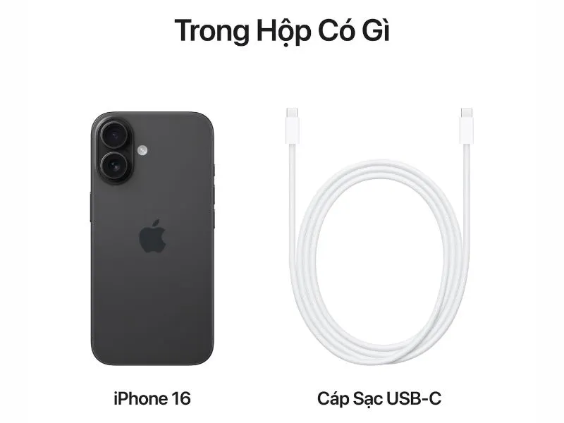 Trong hộp của iPhone 16 128GB