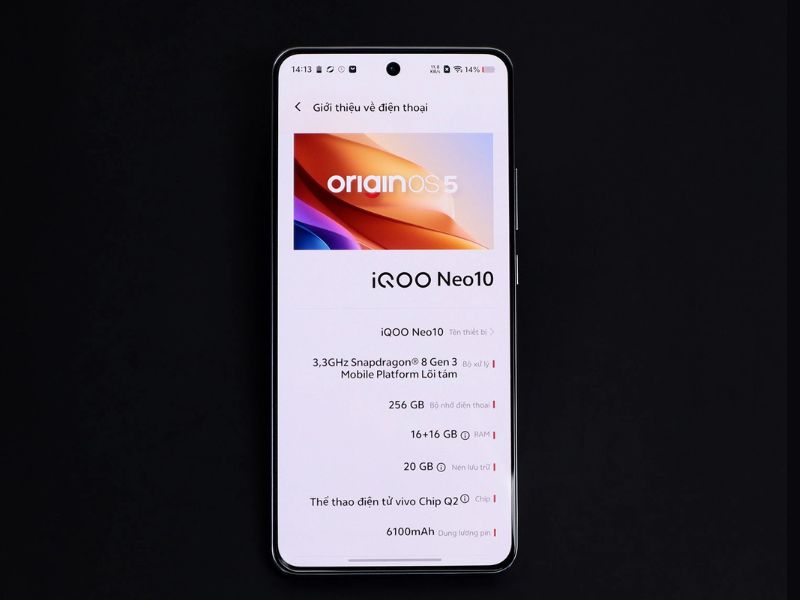 Màn hình của Vivo iQOO Neo 10