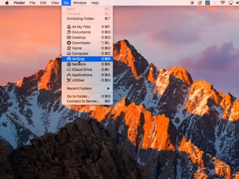 Cách bật AirDrop trên Macbook vào go