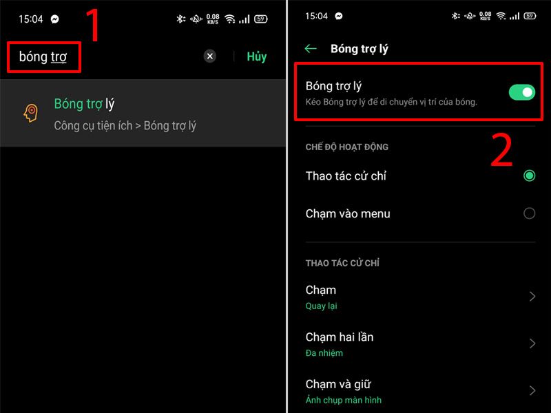 bóng trợ lý oppo