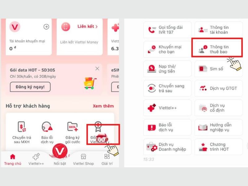 Cách kiểm tra sim chính chủ qua ứng dụng nhà mạng
