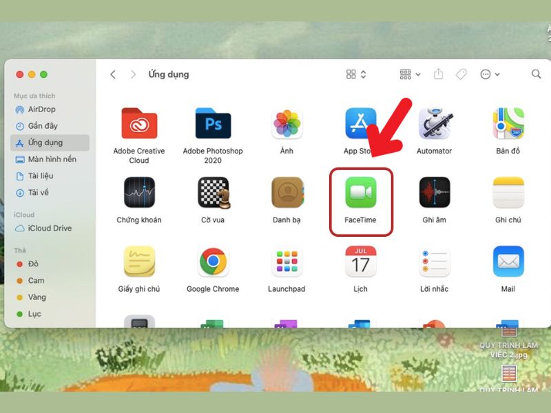 Mở camera macbook qua facetime