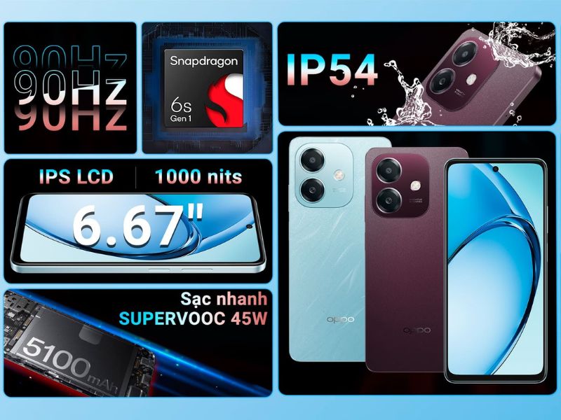 Chip Snapdragon 6s 4G Gen1 trên Oppo A3x