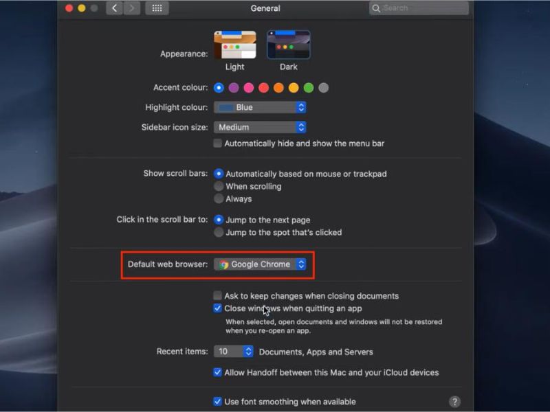Cách đặt Chrome làm trình duyệt mặc định trên Macbook