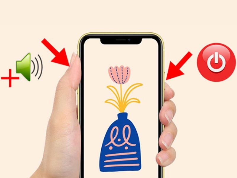 chụp ảnh màn hình với máy từ iPhone X trở lên (máy có Face ID)