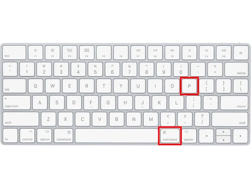 Command + P