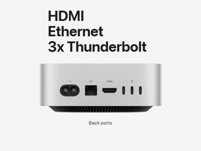 cổng kết nối Mac mini m4