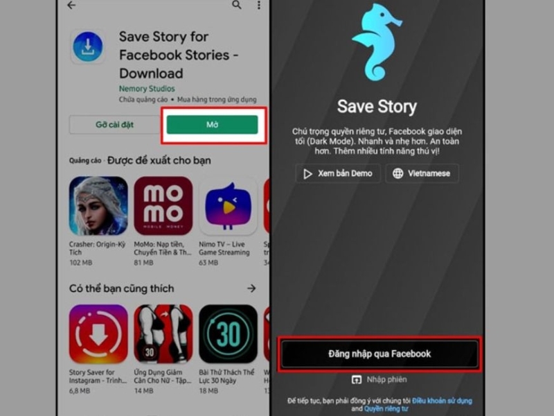 Đăng nhập Save Story