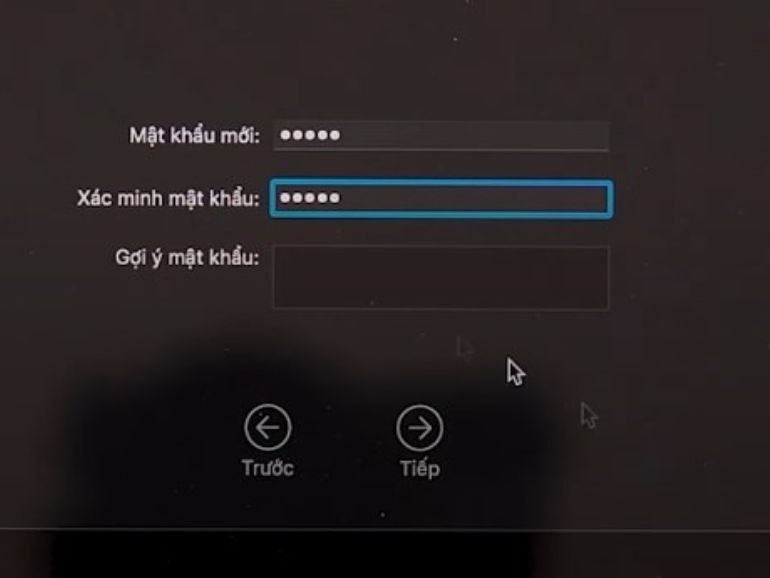 tạo mật khẩu mới cho macbook