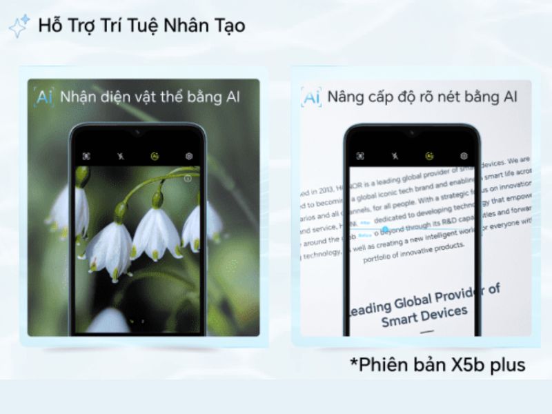 Honor X5b hỗ trợ AI không