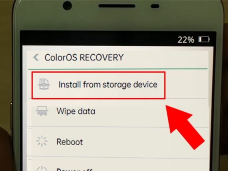 Install from storage device