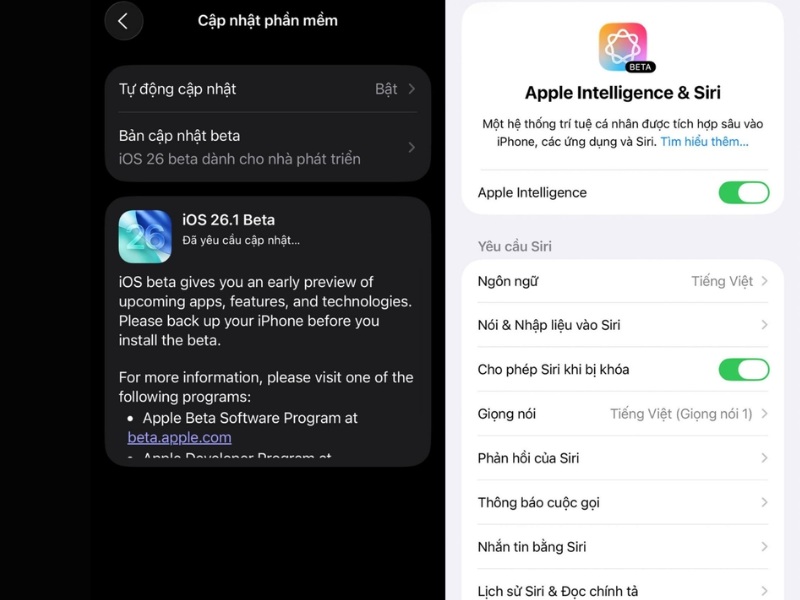 iOS 21.1 beta