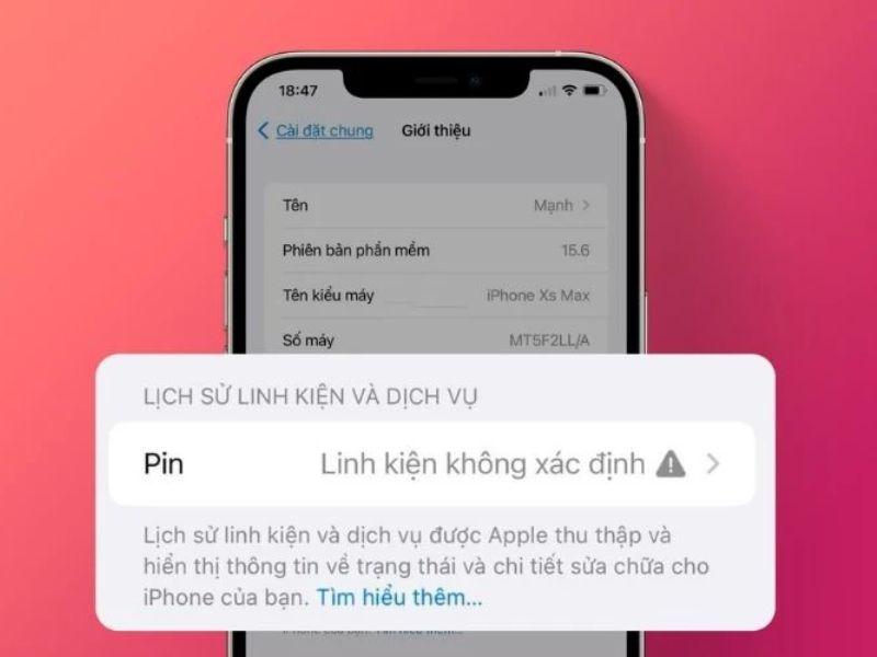 Nhận biết thông qua cài đặt iOS
