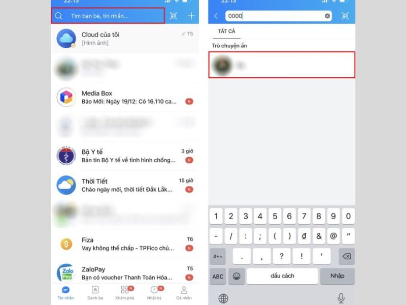 Cách kiểm tra tin nhắn ẩn trên Zalo bằng mã PIN