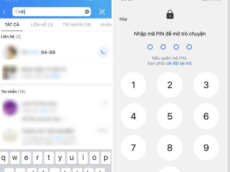 Cách kiểm tra tin nhắn ẩn trên Zalo bằng tên tài khoản