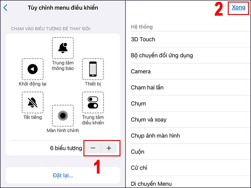 Tuỳ chỉnh menu cao nhất (Top Level Menu)
