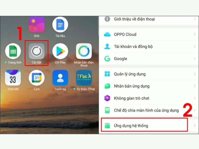 Chuyển số điện thoại trên OPPO F5