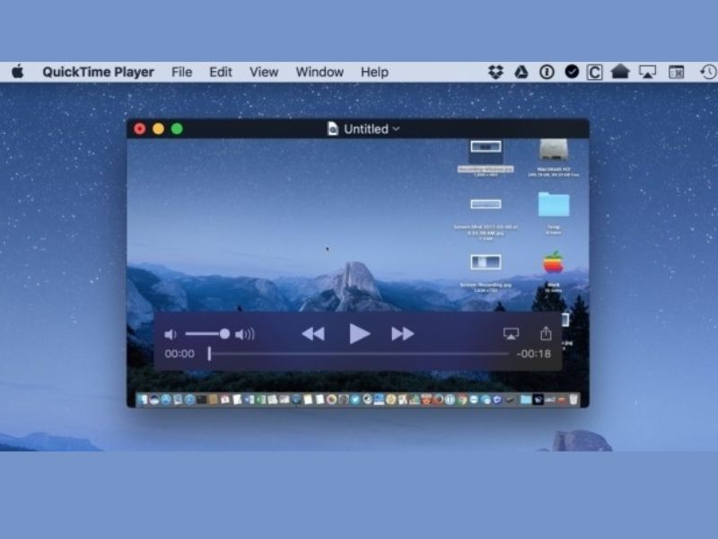 Dùng phần mềm có sẵn: QuickTime Player