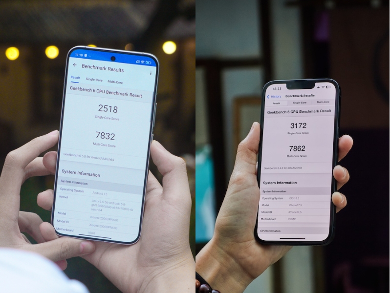 So sánh hiệu năng Xiaomi 15T Pro