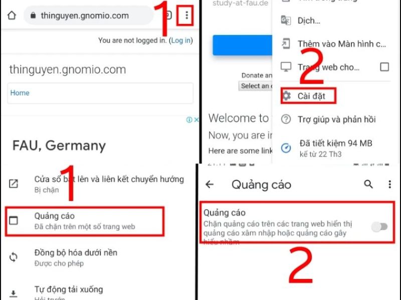 Tắt pop-up
